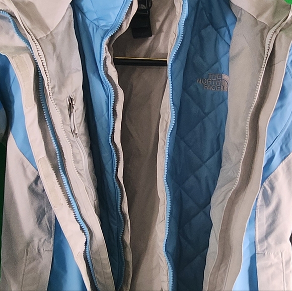 North Face Jacket Hyvent 2-in-1 Shell with Liner Medium BABY BLUE Ski - Picture 8 of 10